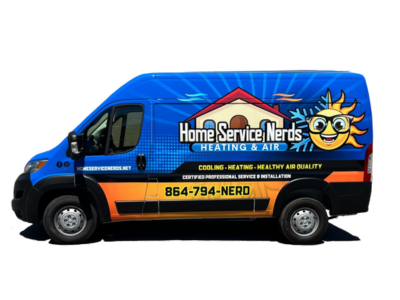 Home Service Nerds service van - Driver side view