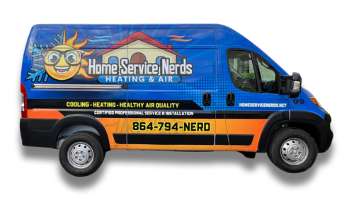 Home Service Nerds service van - viewing it from the passenger side