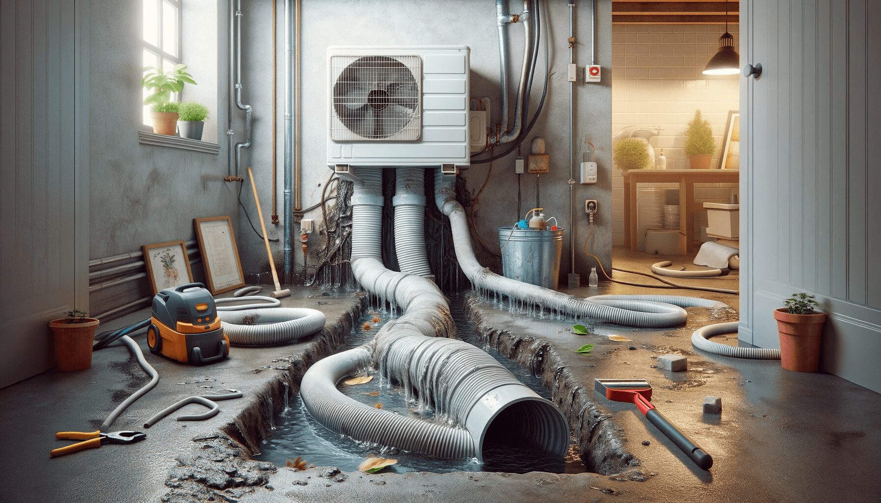 Clear Signs Of A Clogged AC Drain Line - Home Service Nerds